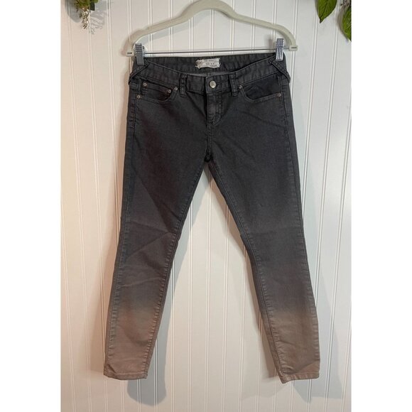 Free People Womens Gray Ombre Skinny Jeans Size 26 Cotton Blend - Picture 4 of 16